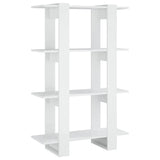 NNEVL Book Cabinet/Room Divider High Gloss White 80x30x123.5 cm