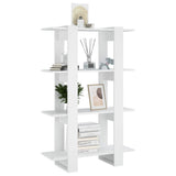 NNEVL Book Cabinet/Room Divider High Gloss White 80x30x123.5 cm