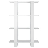 NNEVL Book Cabinet/Room Divider High Gloss White 80x30x123.5 cm