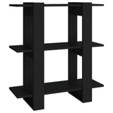 NNEVL Book Cabinet/Room Divider Black 80x30x87 cm