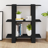 NNEVL Book Cabinet/Room Divider Black 80x30x87 cm
