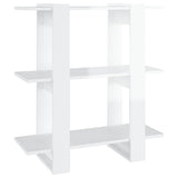 NNEVL Book Cabinet/Room Divider High Gloss White 80x30x87 cm