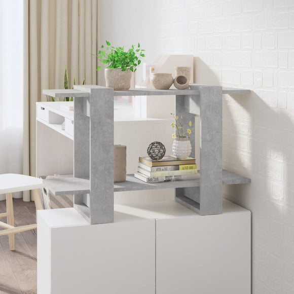 NNEVL Book Cabinet/Room Divider Concrete Grey 80x30x51 cm