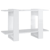 NNEVL Book Cabinet/Room Divider High Gloss White 80x30x51 cm