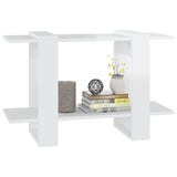 NNEVL Book Cabinet/Room Divider High Gloss White 80x30x51 cm
