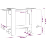 NNEVL Book Cabinet/Room Divider High Gloss White 80x30x51 cm
