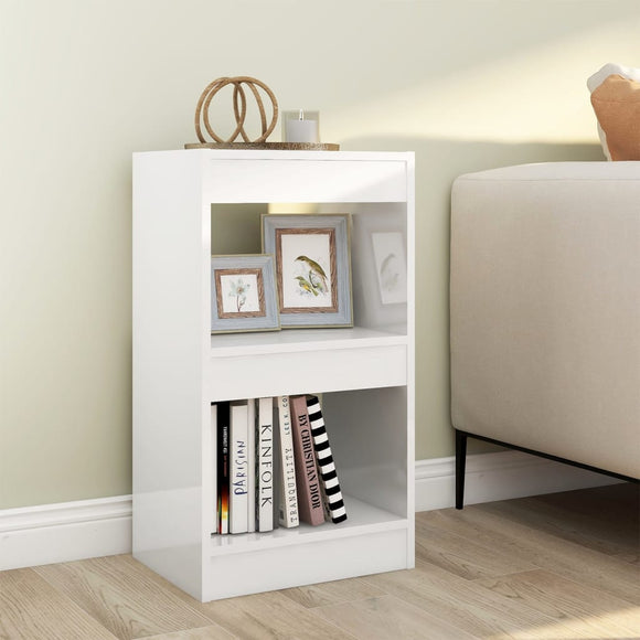 NNEVL Book Cabinet/Room Divider High Gloss White 40x30x72 cm