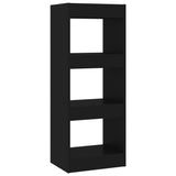 NNEVL Book Cabinet/Room Divider Black 40x30x103 cm Engineered Wood