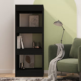 NNEVL Book Cabinet/Room Divider Black 40x30x103 cm Engineered Wood