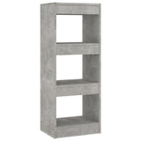 NNEVL Book Cabinet/Room Divider Concrete Grey 40x30x103 cm Engineered Wood