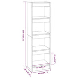NNEVL Book Cabinet/Room Divider White 40x30x135 cm