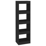 NNEVL Book Cabinet/Room Divider Black 40x30x135 cm