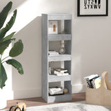 NNEVL Book Cabinet/Room Divider Concrete Grey 40x30x135 cm