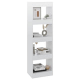 NNEVL Book Cabinet/Room Divider High Gloss White 40x30x135 cm