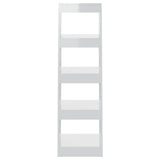 NNEVL Book Cabinet/Room Divider High Gloss White 40x30x135 cm