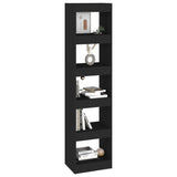 NNEVL Book Cabinet/Room Divider Black 40x30x166 cm