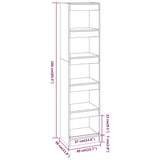 NNEVL Book Cabinet/Room Divider Black 40x30x166 cm