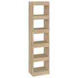 NNEVL Book Cabinet/Room Divider Sonoma Oak 40x30x166 cm