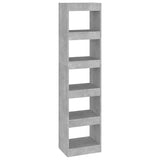 NNEVL Book Cabinet/Room Divider Concrete Grey 40x30x166 cm