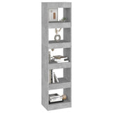 NNEVL Book Cabinet/Room Divider Concrete Grey 40x30x166 cm
