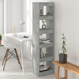 NNEVL Book Cabinet/Room Divider Concrete Grey 40x30x166 cm