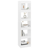 NNEVL Book Cabinet/Room Divider High Gloss White 40x30x166 cm