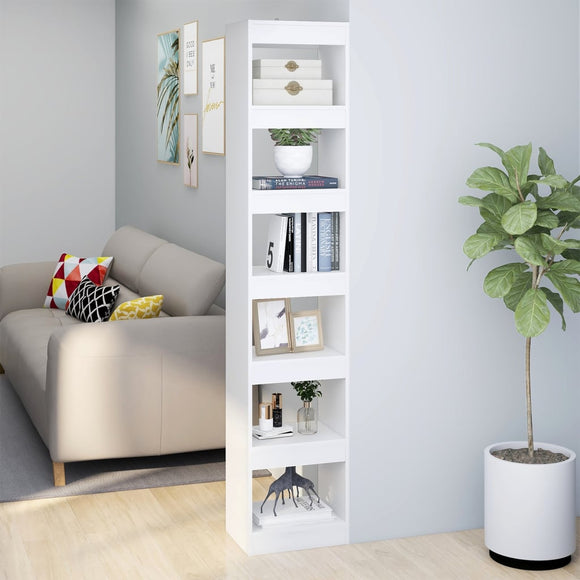 NNEVL Book Cabinet/Room Divider White 40x30x198 cm