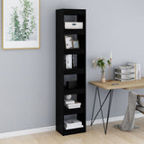 NNEVL Book Cabinet/Room Divider Black 40x30x198 cm