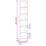 NNEVL Book Cabinet/Room Divider Sonoma Oak 40x30x198 cm