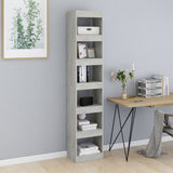 NNEVL Book Cabinet/Room Divider Concrete Grey 40x30x198 cm