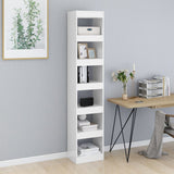 NNEVL Book Cabinet/Room Divider High Gloss White 40x30x198 cm