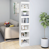 NNEVL Book Cabinet/Room Divider High Gloss White 40x30x198 cm