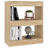 NNEVL Book Cabinet/Room Divider Sonoma Oak 60x30x72 cm