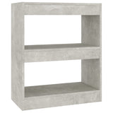 NNEVL Book Cabinet/Room Divider Concrete Grey 60x30x72 cm