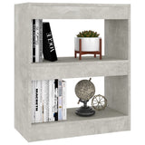NNEVL Book Cabinet/Room Divider Concrete Grey 60x30x72 cm