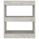 NNEVL Book Cabinet/Room Divider Concrete Grey 60x30x72 cm