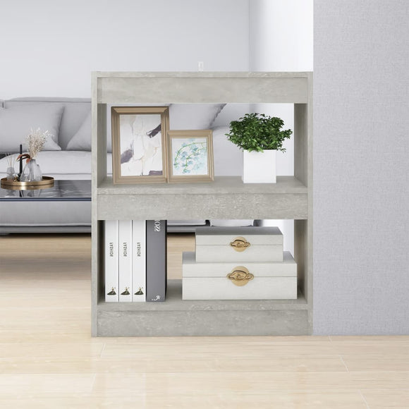 NNEVL Book Cabinet/Room Divider Concrete Grey 60x30x72 cm