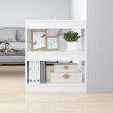 NNEVL Book Cabinet/Room Divider High Gloss White 60x30x72 cm
