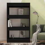 NNEVL Book Cabinet/Room Divider Black 60x30x103 cm Engineered Wood