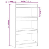 NNEVL Book Cabinet/Room Divider Black 60x30x103 cm Engineered Wood