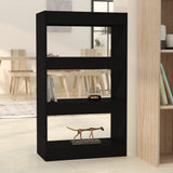 NNEVL Book Cabinet/Room Divider Black 60x30x103 cm Engineered Wood