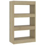 NNEVL Book Cabinet/Room Divider Sonoma Oak 60x30x103 cm Engineered Wood