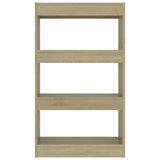 NNEVL Book Cabinet/Room Divider Sonoma Oak 60x30x103 cm Engineered Wood
