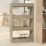 NNEVL Book Cabinet/Room Divider Sonoma Oak 60x30x103 cm Engineered Wood