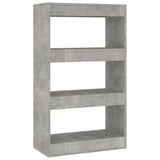 NNEVL Book Cabinet/Room Divider Concrete Grey 60x30x103 cm Engineered Wood