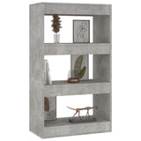 NNEVL Book Cabinet/Room Divider Concrete Grey 60x30x103 cm Engineered Wood