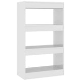 NNEVL Book Cabinet/Room Divider High Gloss White 60x30x103 cm Engineered Wood