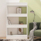 NNEVL Book Cabinet/Room Divider High Gloss White 60x30x103 cm Engineered Wood