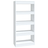 NNEVL Book Cabinet/Room Divider White 60x30x135 cm Engineered Wood