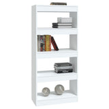 NNEVL Book Cabinet/Room Divider White 60x30x135 cm Engineered Wood